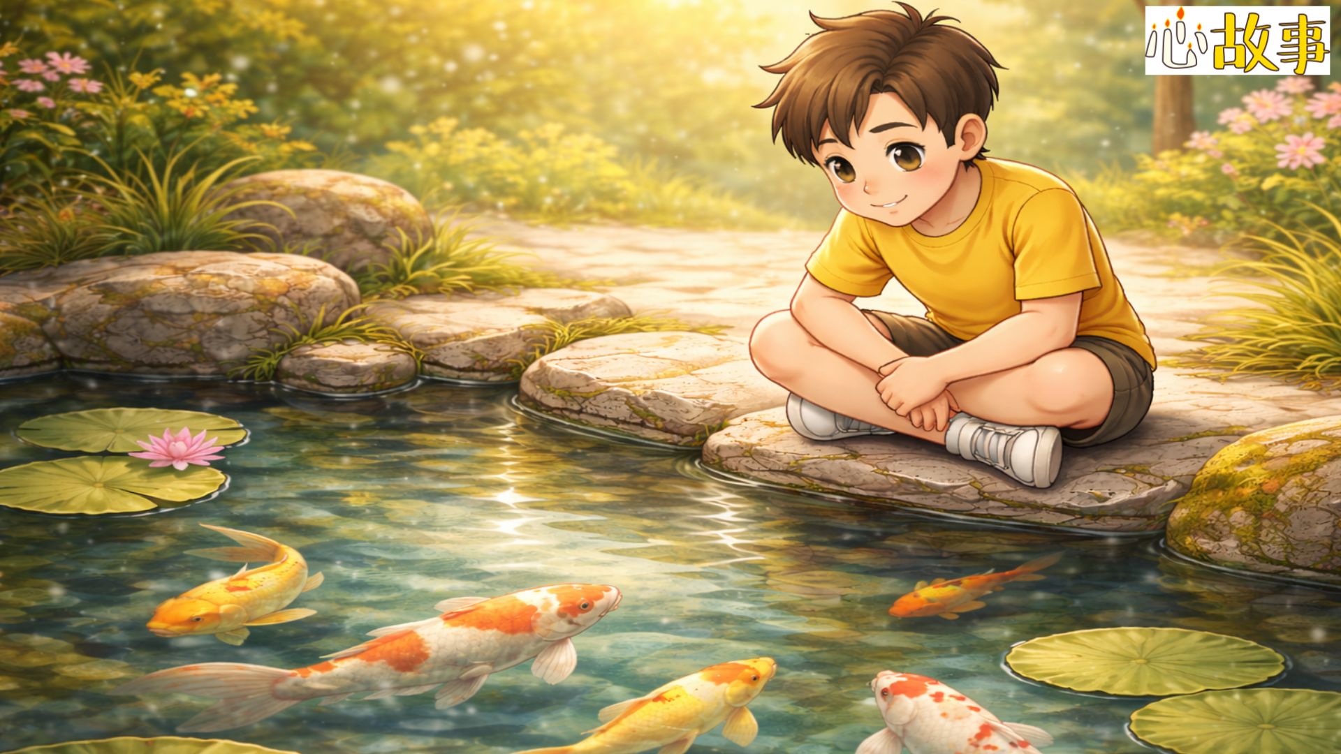 坐在池边的心