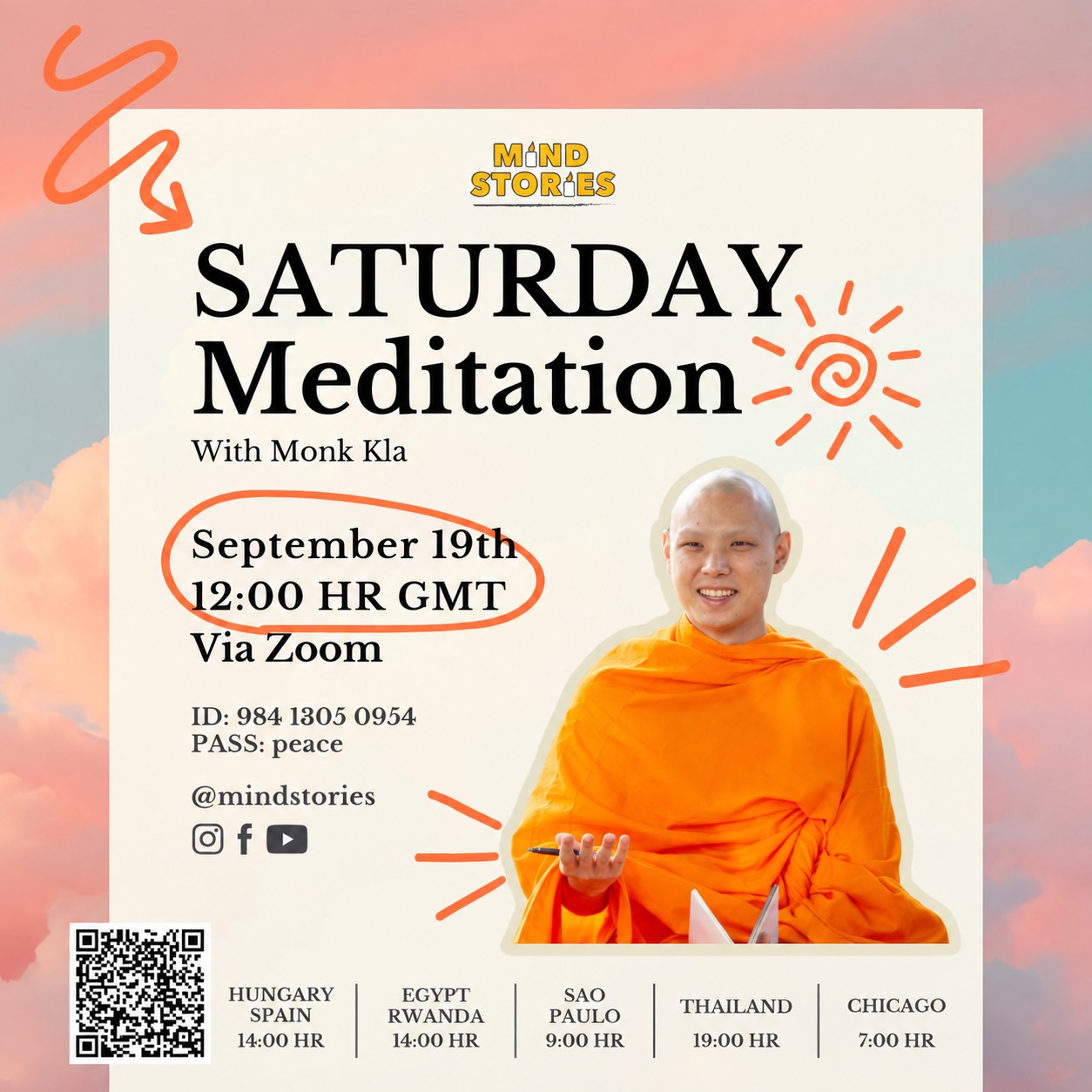 Saturday Meditation with Monk Kla